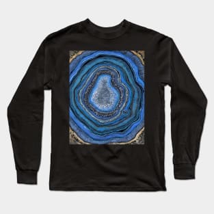 LAPIS LAZULI GEODE ART ULTRAMARINE BLUE RARE Long Sleeve T-Shirt